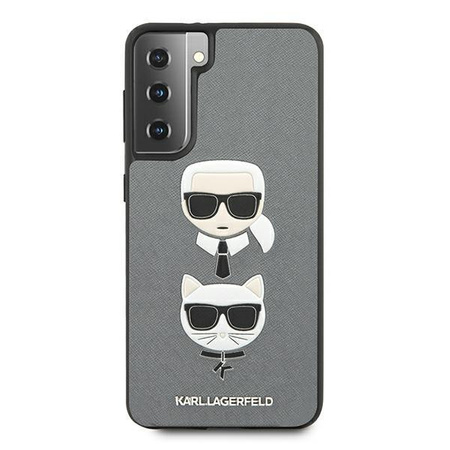 Karl Lagerfeld KLHCS21MSAKICKCSL S21+ G996 srebrny/silver hardcase Saffiano Ikonik Karl&Choupette Head