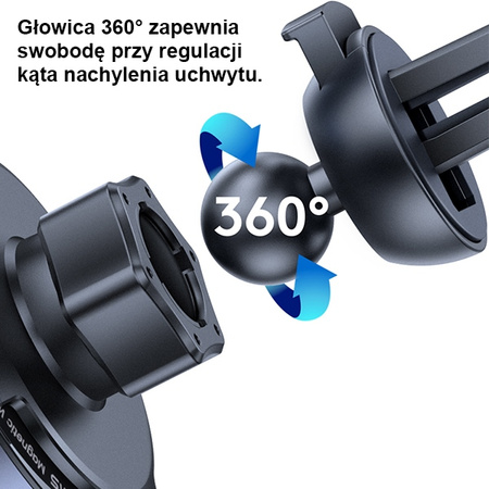 USAMS UCHWYT INDUKCYJNY 15W DO MAGNETYCZNEJ KRATKI WENT. DO IPHONE 13 14 15