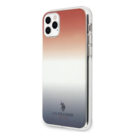 Etui U.S. Polo Assn. Gradient Pattern Collection na iPhone 11 Pro - czerwono-niebieskie