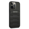 Etui AMG AMHCP13XGSEBK na iPhone 13 Pro Max - czarne Leather Debossed Lines