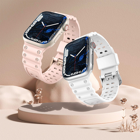 Strap Triple Protection pasek Apple Watch Ultra, SE, 8, 7, 6, 5, 4, 3, 2, 1 (49, 45, 44, 42  mm) opaska bransoleta przezroczysty