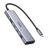 Hub / Adapter Ugreen Revodok 7w1 USB-C do 2x USB-C 3.2, USB-A 3.2, HDMI 4K 60Hz, SD/TF, PD 100W