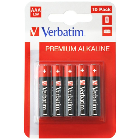 VERBATIM BATERIA ALKALICZNA AAA LR03 10 SZT DO REMONTÓW NARZĘDZIA PRZENOŚNE
