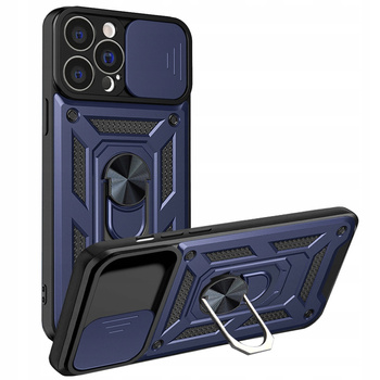Hybrid Armor Camshield etui iPhone 13 Pro pancerny pokrowiec z osłoną na aparat niebieskie