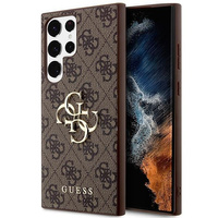 Etui Guess GUHCS23L4GMGBR S23 Ultra S918 - brązowe 4G Big Metal Logo