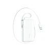 Powerbank Joyroom JR-PR2L 10000mAh 35W z wbudowanym zwijanym kablem USB-C i kablem-smyczą Lightning - biały