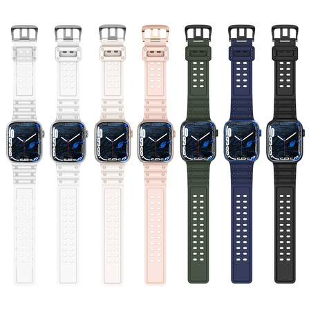 Strap Triple Protection pasek Apple Watch SE, 8, 7, 6, 5, 4, 3, 2, 1 (41, 40, 38 mm) opaska bransoleta czarny