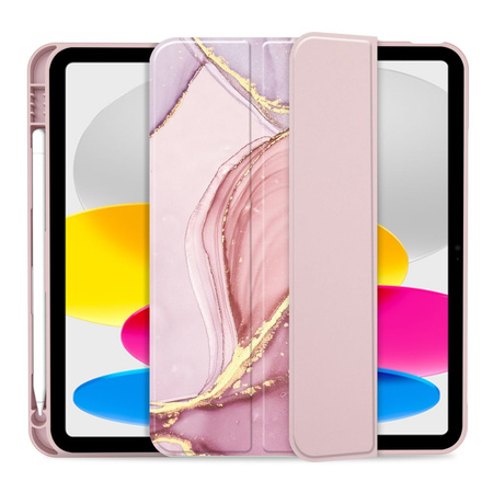 TECH-PROTECT ETUI CASE DO IPAD 10.9 10 2022 11 2025 MARBLE ŁATWE DO UŻYCIA