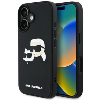 KARL LAGERFELD ETUI HC 3D RUBBER DOUBLE HEADS DO IPHONE 16 OCHRONNE