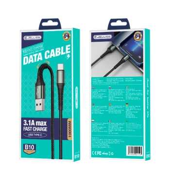 JELLICO kabel B10 USB-C 3.1A 1M Czarny