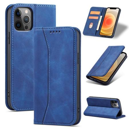 Magnet Fancy Case etui Samsung Galaxy A23 5G pokrowiec z klapką portfel podstawka niebieskie