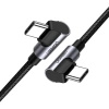 Kabel Ugreen US323 USB-C (kątowy) / USB-C (kątowy) 2m - czarny