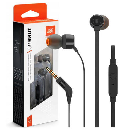 JBL SŁUCHAWKI DOUSZNE TUNE 110 Z PILOTEM MINI JACK 3.5MM DO SMARTFONÓW