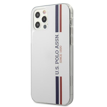 Etui U.S. Polo Assn. Tricolor Collection na iPhone 12 Pro Max - białe