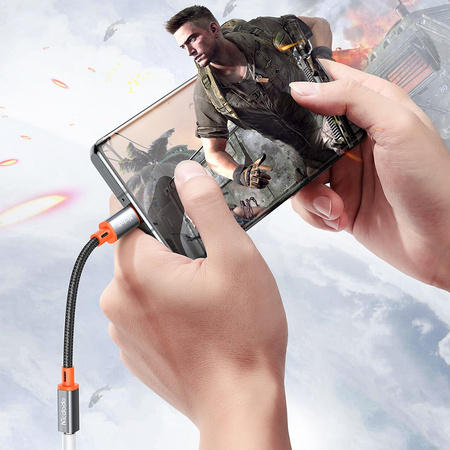 MCDODO ADAPTER USB-C MINI JACK 3,5MM PRZEJŚCIÓWKA KABEL AUX DO SAMSUNG DAC