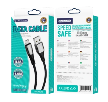 JELLICO kabel B18 Micro 3.1A 1M Czarny