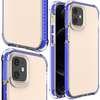 Spring Armor żelowy elastyczny pancerny pokrowiec z kolorową ramką do iPhone 12 mini niebieski
