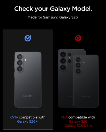 Spigen Glass tR EZ Fit Optik Pro HD 2 Pack, black - Samsung Galaxy S26+