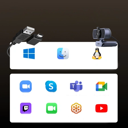 Kamera internetowa Ugreen USB 4K Ultra HD - szara