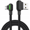 MCDODO KABEL KĄTOWY 90° MICRO USB SZYBKIE ŁADOWANIE DWUSTRONNY QC 3 LED 3M