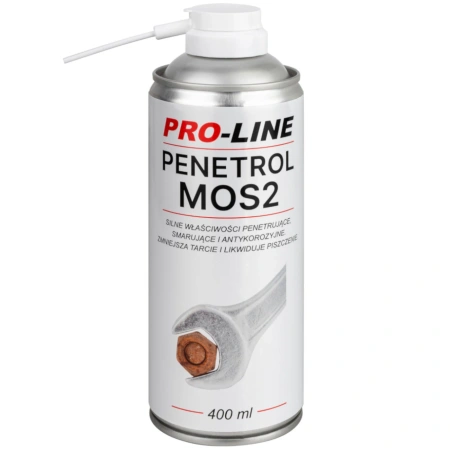 PRO-LINE ODRDZEWIACZ SPRAY 400ML PENETROL MoS2 DO OCHRONY MASZYN I SPRZĘTU
