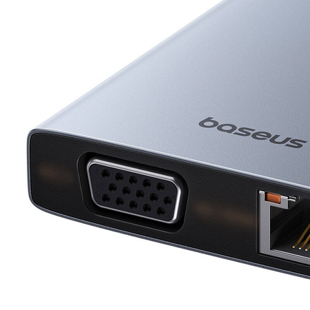 BASEUS HUB 13W1 USB-C DO HDMI DP VGA C USB PD RJ45 SD TF 3.5MM DO KOMPUTERA