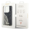 Etui Guess GUHCP14LLCSGSGK na iPhone 14 Pro - czarne Liquid Glitter Marble