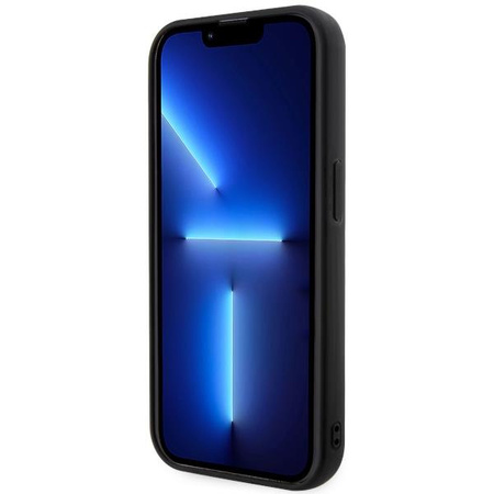 Etui Karl Lagerfeld KLHCP14X3DRKINK na iPhone 14 Pro Max 6.7" - czarne Rubber Ikonik 3D
