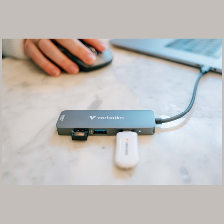 VERBATIM HUB USB-C 3.2 DO TELEFONÓW Z HDMI ALUMINIOWA PRZEJŚCIÓWKA 32155