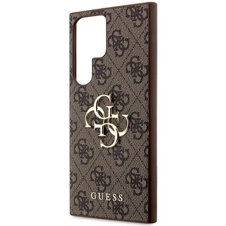 Etui Guess GUHCS23L4GMGBR S23 Ultra S918 - brązowe 4G Big Metal Logo
