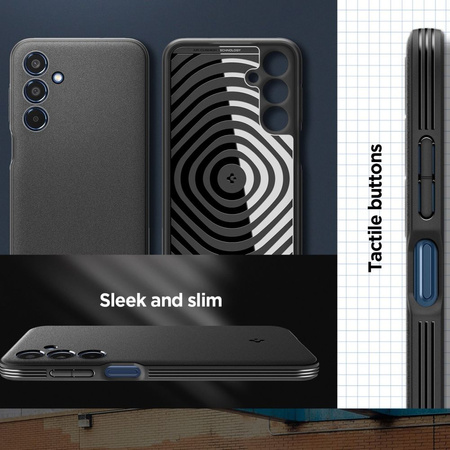 SPIGEN ETUI ESSENTIAL SANDBLAST DO GALAXY M35 5G WYSOKA OCHRONA MATTE BLACK