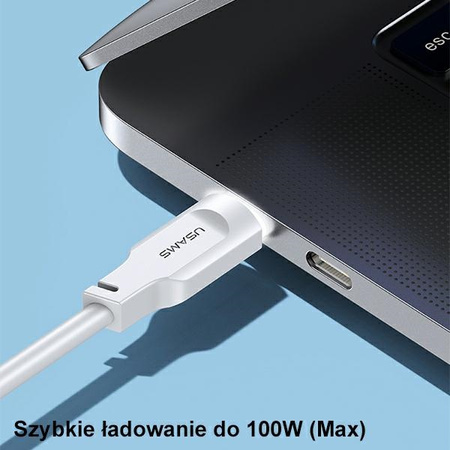 USAMS KABEL USB-C NA USB-C DO TELEFONÓW IPHONE SAMSUNG ŁADOWANIE 100W 1,2M