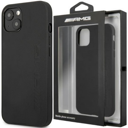 AMG AMHCP13SDOLBK iPhone 13 mini 5,4" czarny/black hardcase Leather Hot Stamped