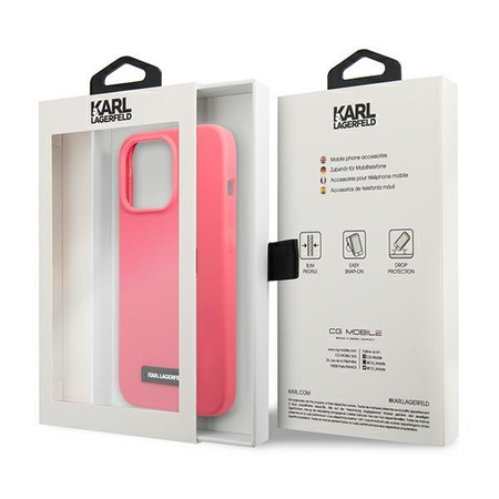 Karl Lagerfeld KLHCP13LSLMP1PI iPhone 13 Pro / 13 6,1" hardcase fuksja/fuchsia Silicone Plaque