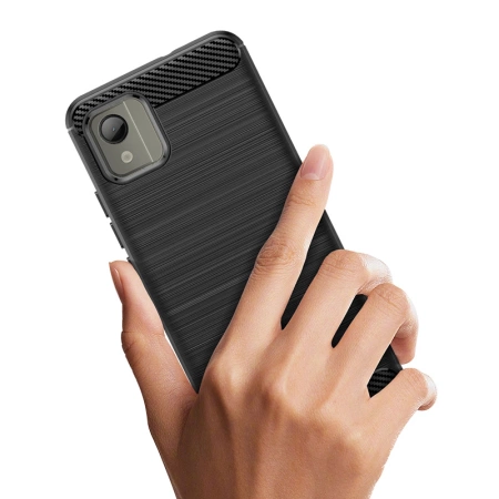 HURTEL ETUI SILIKONOWE CARBON CASE DO NOKIA C110 OCHRONA PRZECIW UDERZENIOM
