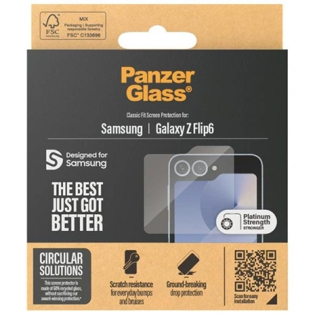 PANZERGLASS SZKŁO HARTOWANE CLASSIC FIT DO SAMSUNG GALAXY Z FLIP 6 OCHRONA