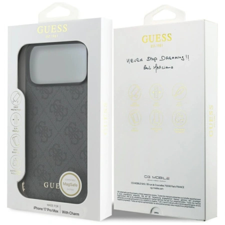 GUESS ETUI 4G CHARMS COLLECTION MAGSAFE DO IPHONE 17 PRO MAX LUKSUSOWA