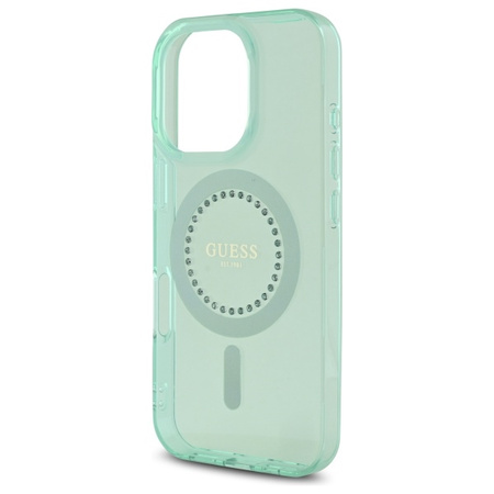 GUESS ETUI CASE DO IPHONE 16 PRO MAX 6.9 DO MAGSAFE HARDCASE Z RHINESTONES