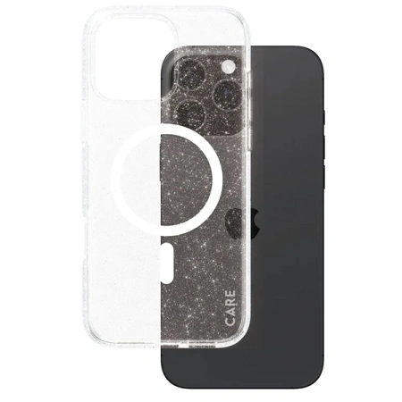 Etui CARE by PanzerGlass Flagship Star Lit Case z MagSafe na iPhone 16 Pro Max - białe