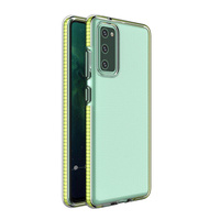 Spring Case pokrowiec żelowe etui z kolorową ramką do Samsung Galaxy A02s EU żółty