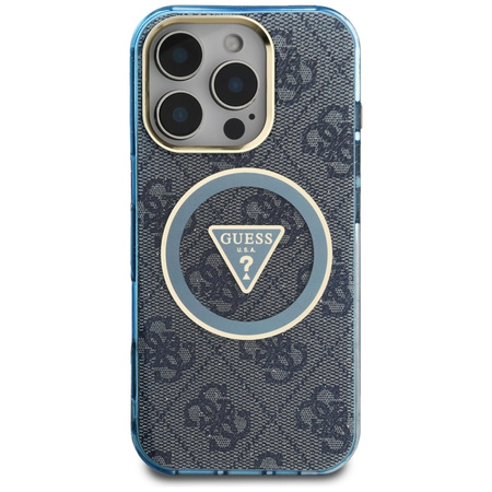 GUESS ETUI DO IPHONE 16 PRO MAX DO MAGSAFE IML METAL GLITTER CIRCLE