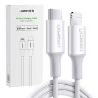 Ugreen kabel przewód USB Typ C - Lightning 3A 0,25 m biały (US171)