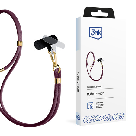 3MK ACCESSORIES MULBERRY ZAWIESZKA DO TELEFONU EASYCLIP ELITE ZŁOTA DESIGN