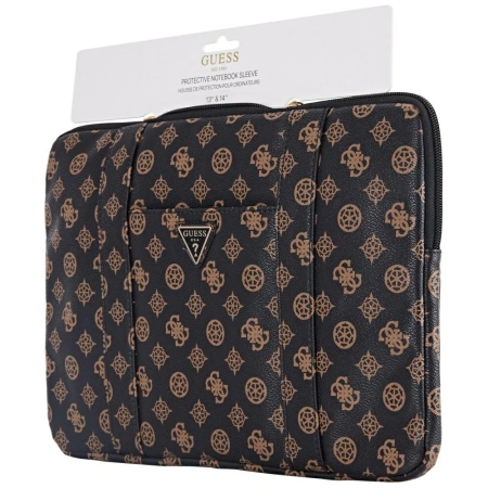 Torba Guess Sleeve Peony Pocket Triangle na laptopa 14" - czarna