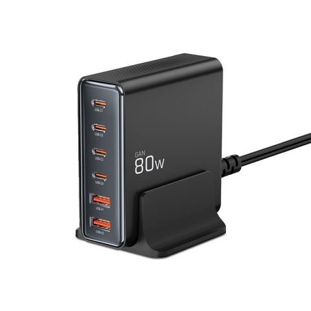 TECH-PROTECT ŁADOWARKA STACJA ZASILANIA 6-PORTOWA DO TELEFONÓW PD80W QC3.0