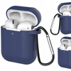 HURTEL ETUI DO AIRPODS 2 1 SILIKONOWY POKROWIEC Z BRELOKIEM I KARABIŃCZYK