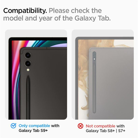 SZKŁO HARTOWANE SPIGEN GLAS.TR ”EZ FIT” GALAXY TAB S9+ PLUS 12.4 X810 / X816B CLEAR