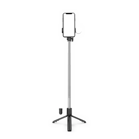 HURTEL SELFIE STICK TEELESKOPOWY TRIPOD Z OKRĄGŁĄ LAMPĄ DO TELEFONÓW 0.71M