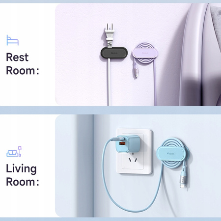 Organiser for cables, wires, for desk, holder, for glue, pink, McDodo