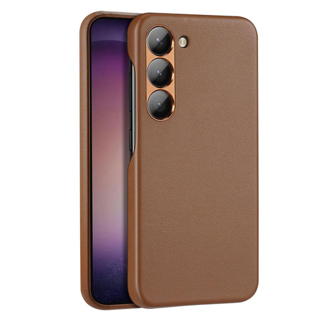 Dux Ducis Grit etui Samsung Galaxy S23+ elegancki pokrowiec ze sztucznej skóry brązowe